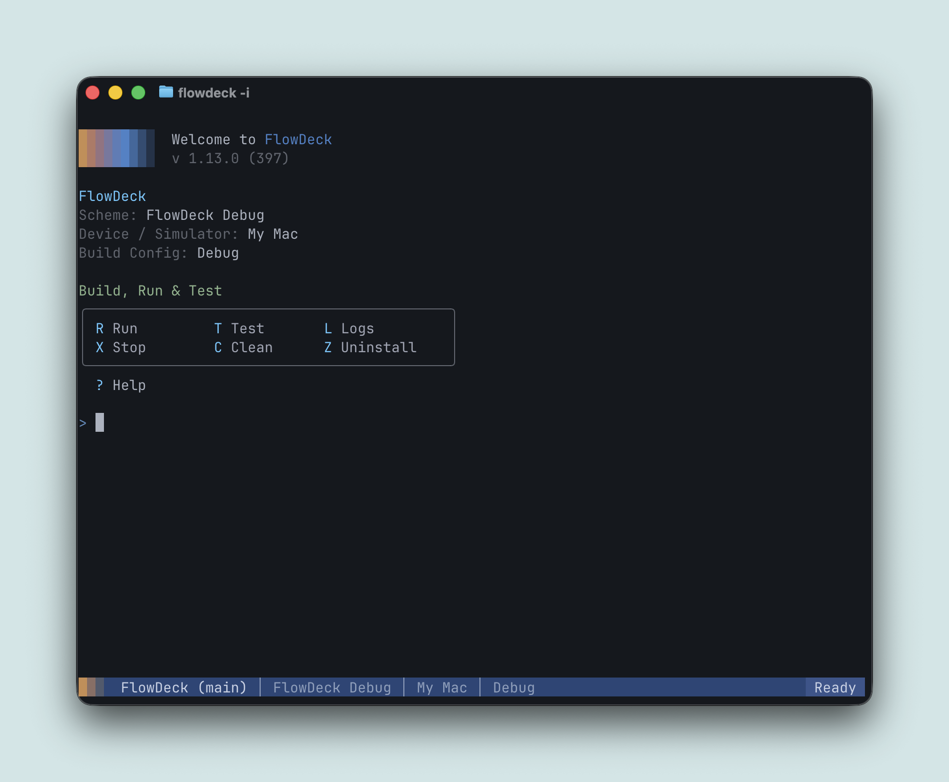 FlowDeck interactive mode